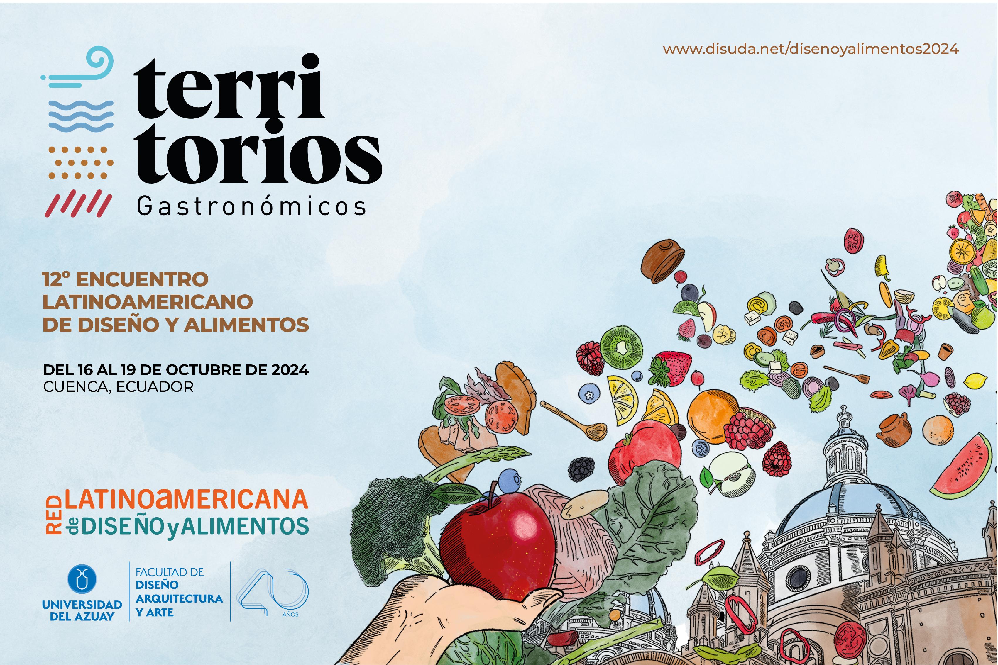 Flyer doceavo encuentro latinoamericano de Diseño y Alimentos